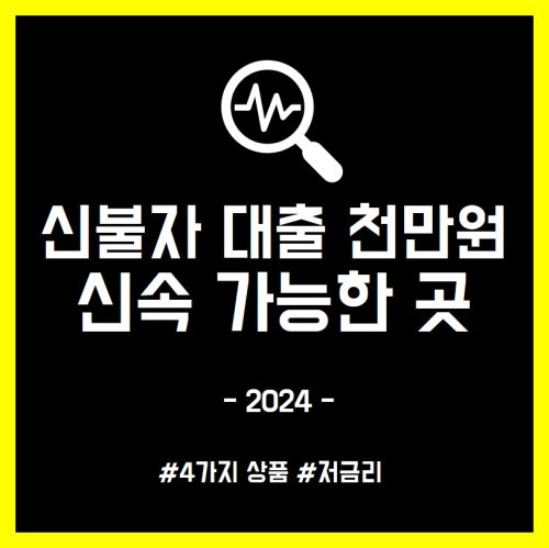 신불자 1000만원 대출