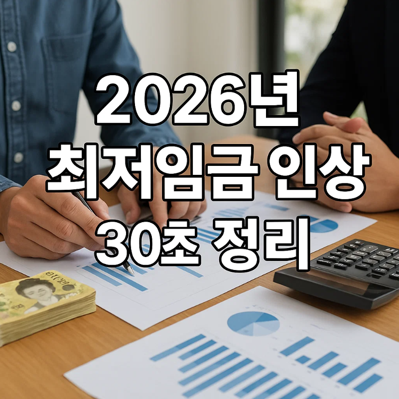 2026년 최저임금 인상 및 인상률 시급 계산 제도 총정리